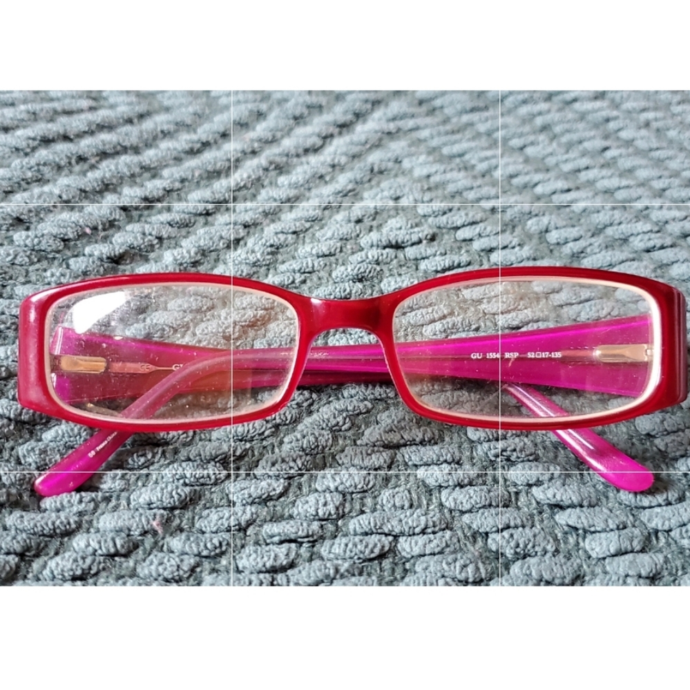 Guess pink maroon eyeglasses